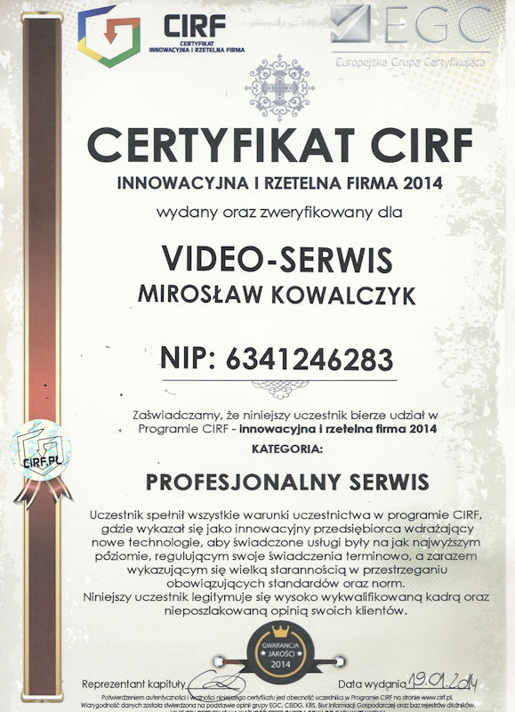 CIRF Profesjonalny Serwis - Serwis RTV Chorzów